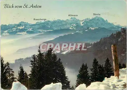 Cartes postales moderne Blick vom St Anton Kreuzberge Altmann Santis