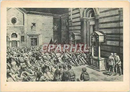 Cartes postales moderne Lucca Lo Storico Tumulto degli Straccioni si Sferra Piazza S Francesco di V Barsotti