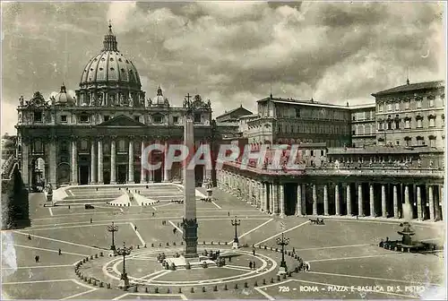 Moderne Karte Roma Piazza E Basilica di S Pietro