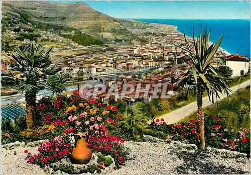 Moderne Karte Ventimiglia Riviera dei Fiori Vue Generale