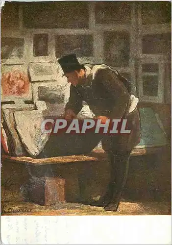 Cartes postales moderne Collection de la Ville de Paris (Ecole Francaise) Henri Daumier (1808 1879) L'Amateur d'Estampes