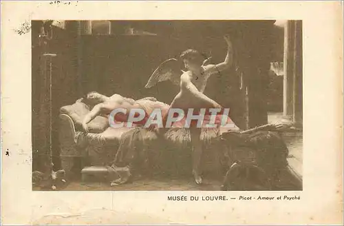 Cartes postales moderne Musee du Louvre Picot Amour et Psyche Publicite Donagol