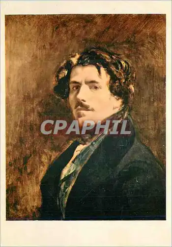 Moderne Karte Les Chefs d'Oeuvre du Musee du Louvre Eugene Delacroix (1798 1863) AUto Portrait