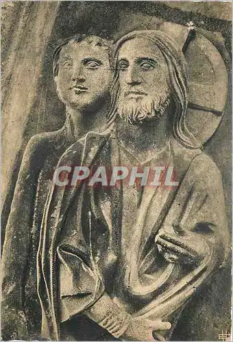 Cartes postales moderne Cathedrale de Chartres Portail Nord (XIIIe siecle) Dieu creant les Oiseaux voit Adam dans sa Pen