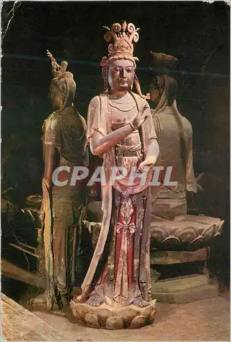 Cartes postales moderne Les Statues du Temple Yan Inferieur Tatoung Lion (916 1125 A D)
