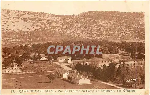 Ansichtskarte AK Camp de Carpiagne Vue de l'Entree du Camp et Batiments des Officiers