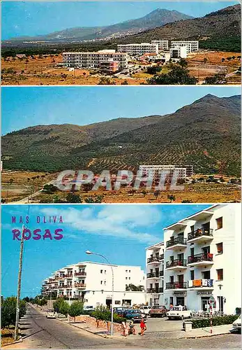 Moderne Karte Rosas (Costa Brava) Urbanizacion Mas Oliva