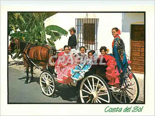 Cartes postales moderne Costa del Sol Promenade typique en Voiture a Cheval