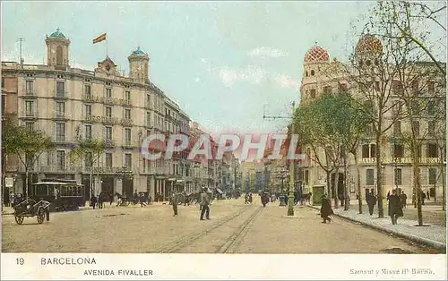 Cartes postales Barcelona Avenida Fivaller Tramway