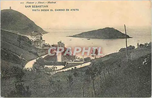 Cartes postales San Sebastian Hauser y Meuet Madrid Vista Desde el Camino de Ayete
