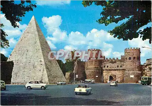 Cartes postales moderne Roma Pyramide de Caio Cestio et Porte St Paul