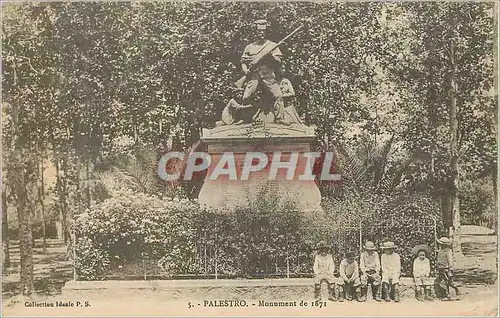 Cartes postales Palestro Monument de 1871 Militaria