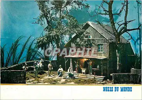 Cartes postales moderne Creche d'Argentine les Personnages de Gauchos Reunis devant une Hacienda Noels du Monde