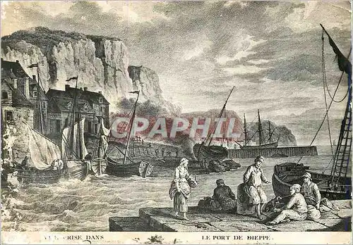 Cartes postales moderne Dieppe (Seine Maritime) Gravure du XVIIIe siecle