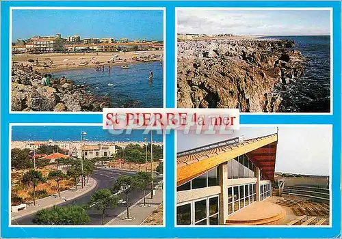 Moderne Karte St Pierre la Mer (Aude) en Parcourant la Cote Mediterraneenne