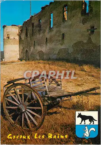 Cartes postales moderne Greoux les Bains Alpes de Haute Provence le Chateau des Templiers (XIV e siecle) Loup Ecureuil