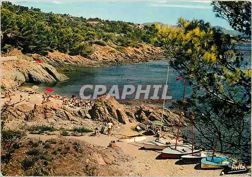 Cartes postales moderne Les Calanques Cote d'Azur Varoise des Issambres (Var) une Plage Bateaux