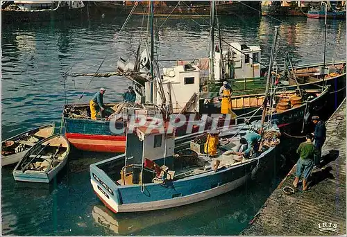 Moderne Karte Depart pour la Peche Bateaux