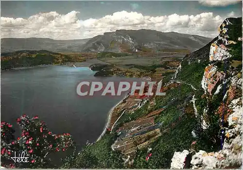 Moderne Karte Lac du Bourget Rocher de la Chambotte et grand Colombier