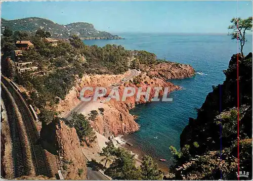 Moderne Karte Corniche d'Or l'Anse de Figueirette Reflets de la Cote d'Azur