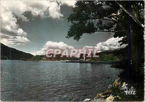 Moderne Karte Aix les Bains un Coin du Lac au Fond la Plage