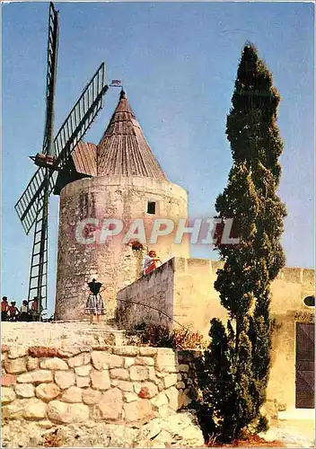 Moderne Karte Fontvieille (B du Rh) en Provence le Moulin d'Alphonse Daudet