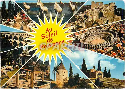 Moderne Karte Sous la Chaude Caresse du Soleil de Provence Reflets de Provence