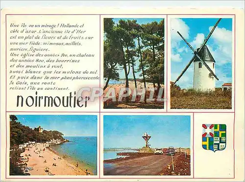 Cartes postales moderne Ile de Noirmoutier Plage des Sableaux Moulin de Barbatre Plage de l'Anse Rouge le Gois