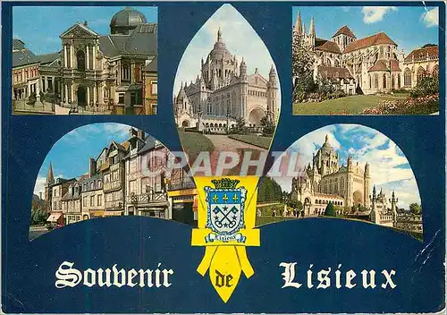 Cartes postales moderne Lisieux le Carmel la Basilique la Cathedrale Vieilles Maisons
