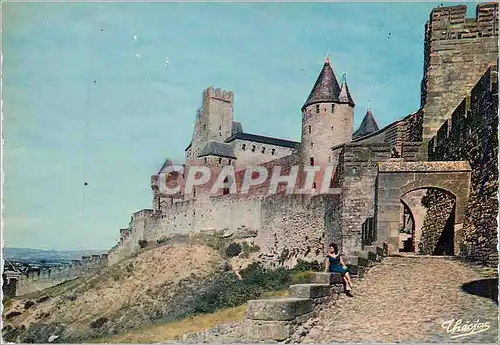Cartes postales moderne La Cite de Carcassonne (Aude) la Porte d'Aude le Chateau Comtal