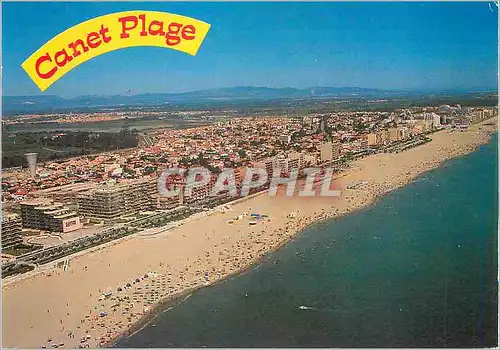 Moderne Karte Canet Plage en Roussillon Vue Generale