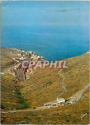 Moderne Karte Cerbere (Pyrenees Orientales) Porte de France au premier Plan le Poste Frontiere au Fond la Baie