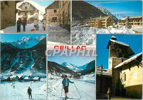 Moderne Karte Ceillac en Queyras Huates Alpes altitude 1640 2450 Metres
