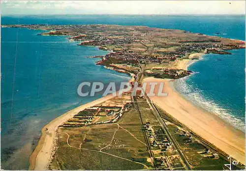 Moderne Karte Quiberon (Morbihan) la Bretagne en Couleurs Vue Generale de la Presqu'Ile et de l'Etranglement d