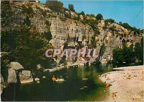 Moderne Karte Env de Ruoms Ardeche Touristique les Falaises de la Beaume