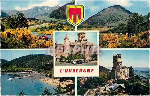 Cartes postales moderne Royat l'Eglise le Lac Chambon Chateau de Tournoel Le Sancy (alt 1886m) le Puy de Dome (alt 1465m