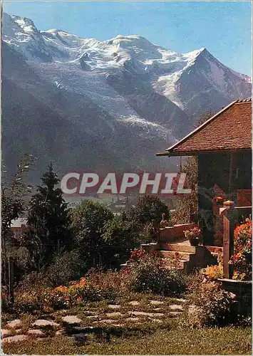 Cartes postales moderne Chalet Savoyard et Massif du Mont Blanc