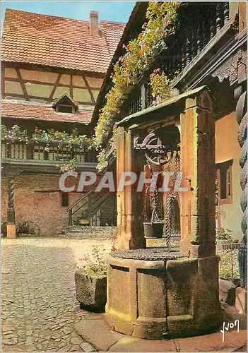Cartes postales moderne Riquewihr (Haut Rhin) l'Alsace Couleurs et Lumiere de France Cour de la Maison Liebrich
