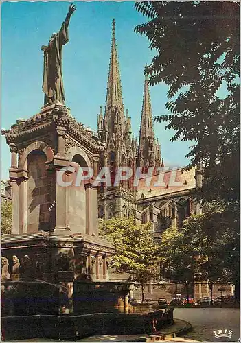 Moderne Karte Clermont Ferrand ((P de D) Capitale de l'Auvergne Fleches de la Cathedrale et Statue de Urbain I