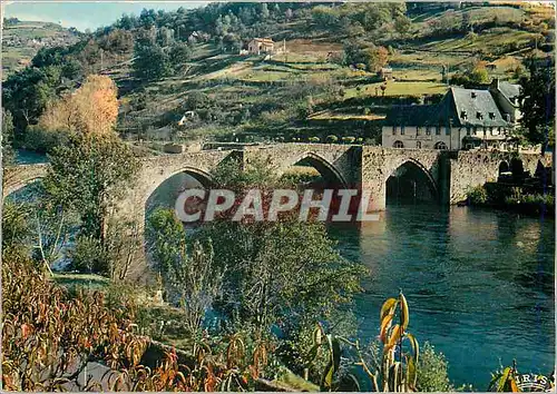 Moderne Karte Entraygues sur Truyere surnommee Entraygues la Joie (Aveyron) Le Haut Rouergue Le Pont Gothique