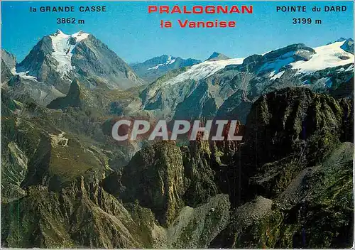 Moderne Karte Pralognan la Vanoise (Savoie) Altitude 1410 2265 metres La Grande Casse 3862 m et la Pointe du D