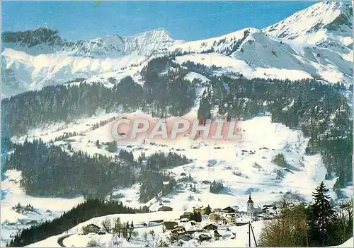 Cartes postales moderne Notre Dame de Bellecombe Alt 1134 m Savoie Vue Generale Dans le fond la Chaine du Mt Chavin