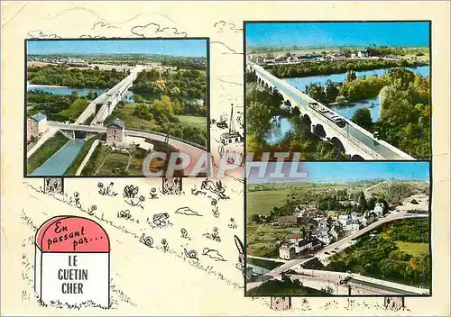 Cartes postales moderne Le Guetin (Cher) Bateau Peniche