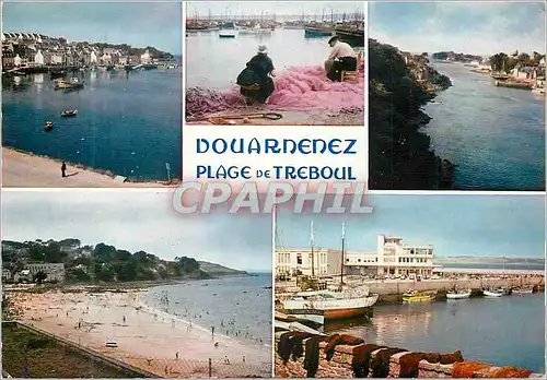 Cartes postales moderne Douarnenez Treboul (Finistere) La Bretagne en Couleurs Le Port et les Plages