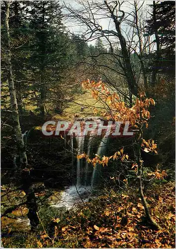 Moderne Karte Visitez les Alpes En Foret de Lente La Cascade du Brudour