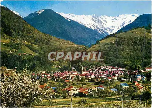 Moderne Karte Allevard les Bains (Isere) Vue Generale