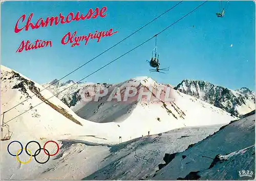 Cartes postales moderne Chamrousse (1650 m) Le Telesiege des Lacs Robert et la Meije Jeux Olympiques