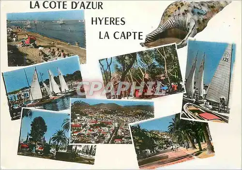 Moderne Karte Hyeres La Capte (Var) La Cote d'Azur Bateaux