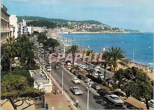 Cartes postales moderne Nice Cote d'Azur La Promenade des Anglais Au fond Le Mont Boron et le Cap Ferrat