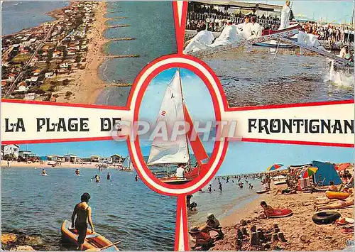 Moderne Karte Frontignan Plage (Herault) Vue aerienne de la Plage Les Joutes Languedocienes Les Plaisirs de la